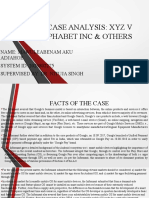 CASE ANALYSIS Xyz V Alphabet Inc