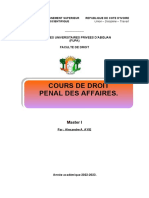 COURS Pénal Des Affaires MASTER 2023