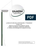 A1 - Elección de La Estrategia de Investigación de Campo