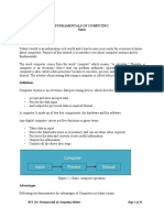 Fundamentals of Computing Notes