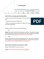 Decimal Notation and Rounding Notes Math 0106