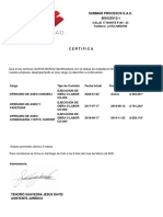 Certificado Laboral - Summar Procesos