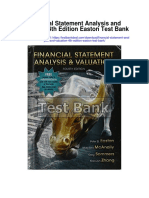 Financial Statement Analysis and Valuation 4th Edition Easton Test Bank