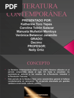 Literatura Contemporánea Katherine Toro