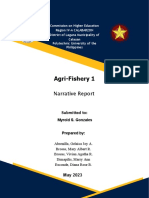 NArrative Report in Agr-Fishery 1