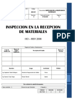 INSPECCCION EN LA RECEPCION DE MATERIALES Ok