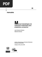 Manual Metodológico de Evaluación Multicriterio para Programas y Proyectos