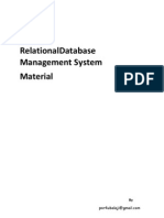 Relationaldatabase Management System Material