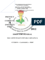 Proyect O Curricul AR Instituci Onal: Mag. Lenin Stalin Guevara Caruajulca Cutervo - Cajamarca - Perú