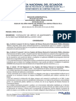 Resolución de Adjudicacion