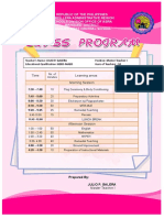 Class Program Editable Template