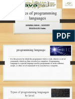 Types of Programming Languages: Abdullah Alolewi - 361103059 DR - KHALID Nazim