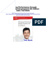 Managing Performance Through Training and Development 6th Edition Saks Test Bank