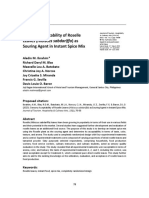 Sensory Acceptability of Roselle Leaves (Hibiscus Sabdariffa) As Souring Agent in Instant Spice Mix