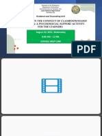 Orientation On The Conduct of Psychosocial Support Activity For Learners 081022