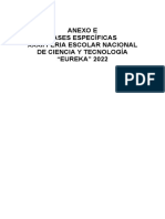 Bases Especificas de La Feria de Ciencias y Anexos de EUREKA 202..