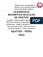 Resonancia Magnetica Nuclear de Proton