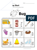 Guia para Tercero y Cuarto Short Vowel Worksheets