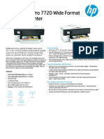 HP Officejet Pro 7720 Wide Format All-In-One Printer: Data Sheet