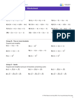 Third Space Learning Expand and Simplify GCSE Worksheet