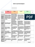 Rubric For Lesson Plan