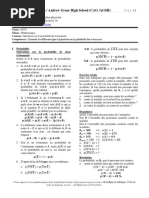 Probabilité, Cours II. 22-23