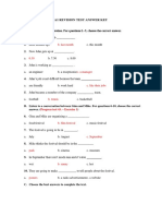 A1 Revision Test Answer Key: B. Last Month