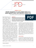 Chairside Management of An Open Proximal Contact On An Implant-Supported Ceramic Crown Using Direct Composite Resin