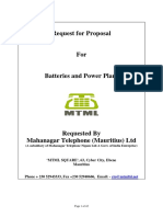 RFP For Battery Power Plant 6 12 16