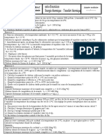 Série 2 - Energie Thermique Et Transfert Thermique