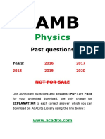 Jamb Physics 16 20