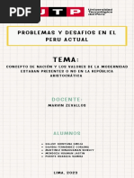 Concepto de Nación y Los Valores de La Modernidad Estaban Presentes o No en La República Aristocrática PA