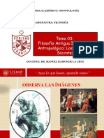 DIAPOSITIVAS de SEMANA 3. Filosofía Antigua II Filosofía Antropológica Los Sofistas y Sócrates