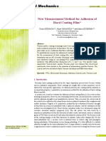 Journal of Solid Mechanics and Materials Engineering: New Measurement Method For Adhesion of Hard Coating Film