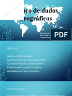 Banco de Dados Geográficos