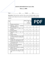 Cognitive Distortions Scale (CDS) Briere, J. (2000)