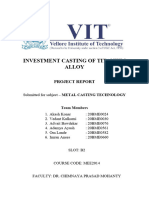 Investment Casting of Titanium Alloy Report