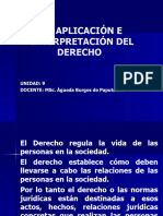 Aplicación e Interpretacion Del Derecho