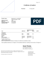 Certificate of Analysis: Print Date