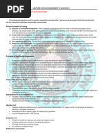 Lecture Notes 3 - Assessment in Learning 1