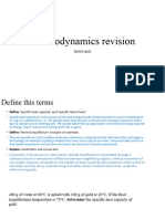 Thermodynamics Revision