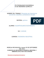 Elementos de Import An CIA Economic A, Industrial y Ambiental Del Pais