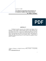 Medical Plants Utilized in Palestinian Folk Medicine For Treatment of Diabetes Mellitus and Cardiac Diseases Dr. Nidal A. Jaradat