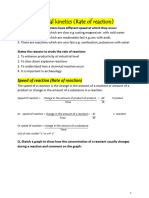 Chemical Kinetics o Level 1