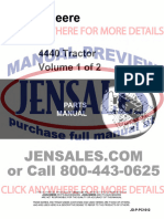 John Deere 4440 Tractor Parts Manual