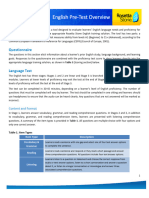 Catalyst English Pre Test Info Sheet