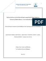 The Perceived Stress Level in Male and Female Among Selected College Students in A University in Malolos Bulacan A Cross Sectional Descriptive Study