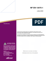 NF EN 13075-1 (Juillet 2009) - Determination de L'indice de Rupture Des Emulsions Cationiques de Bitume, Methode Des Fines Minerales