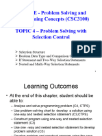 Topic4 - Problem Solving With Selection Control