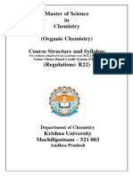 M.SC Organic Chemsitry - Course Structure Curriculum - R 22 Regulations